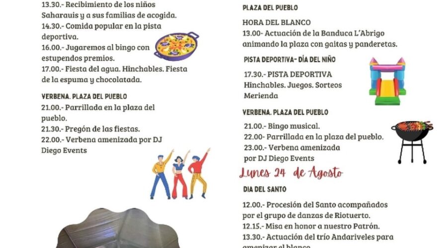 Fiestas de San Bartolomé en Elechas 2026