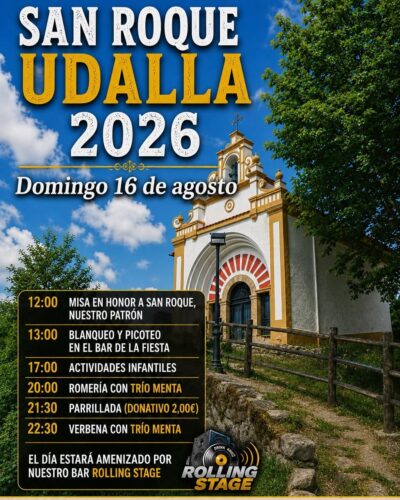 Fiestas de San Roque en Udalla 2026: Programa y Actividades