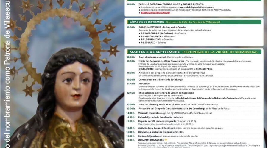 Fiestas de la Virgen de Socabarga en Plaza de La Posta 2026