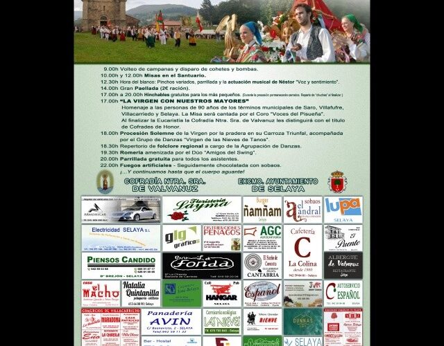 Festividad de Nuestra Señora de Valvanuz en Selaya 2026