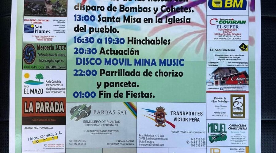 Festividad de San Esteban en Padierniga, Voto Cantabria 2026