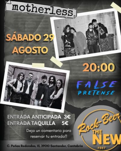 Concierto de False Pretense y Motherless en Rock Beer The New