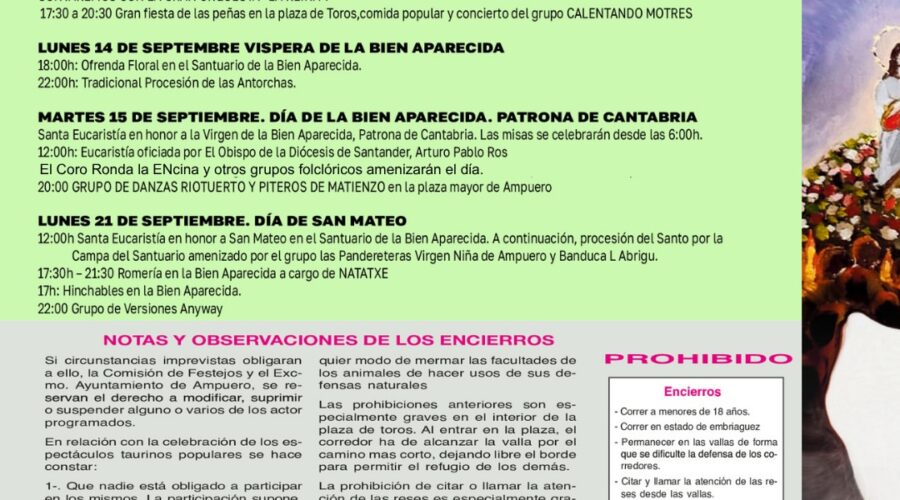 Fiestas Patronales Virgen Niña en Ampuero 2026
