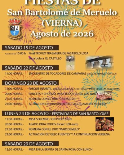 Fiestas de San Bartolomé de Meruelo 2026 en Cantabria