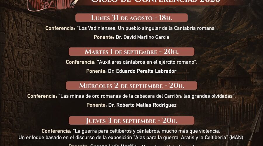 Ciclo de Conferencias Guerras Cántabras 2026 en Los Corrales de Buelna