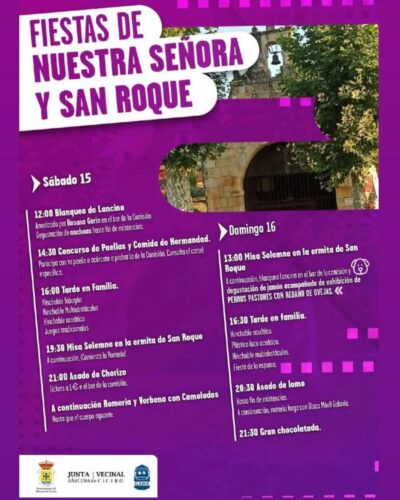 Fiestas de Nuestra Señora y San Roque en Gama, Bárcena de Cicero 2026