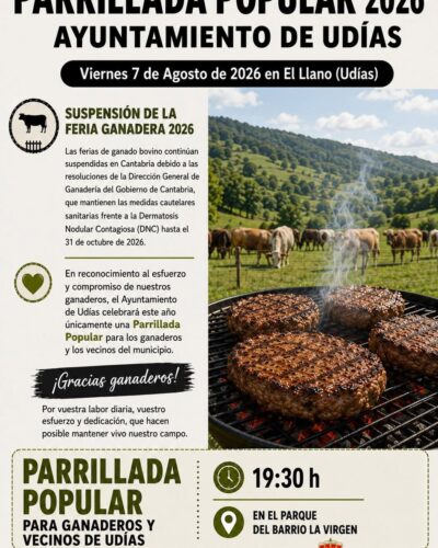 Parrillada Popular 2026 en Parque La Virgen, Udías