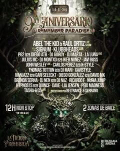 Remember Paradise 9o Aniversario en Bizkaia Arena (BEC!), Bilbao