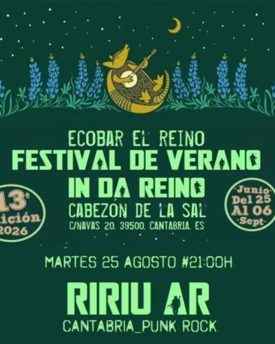 Ririu Ar en directo en In Da Reino, Cabezón de la Sal