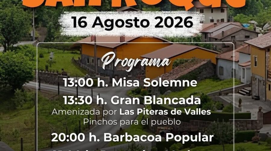 San Roque en El Barcenal 2026: Misa, Blancada y Verbena
