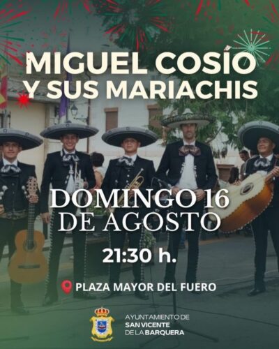 Concierto de Miguel Cosío y sus Mariachis en San Vicente de la Barquera