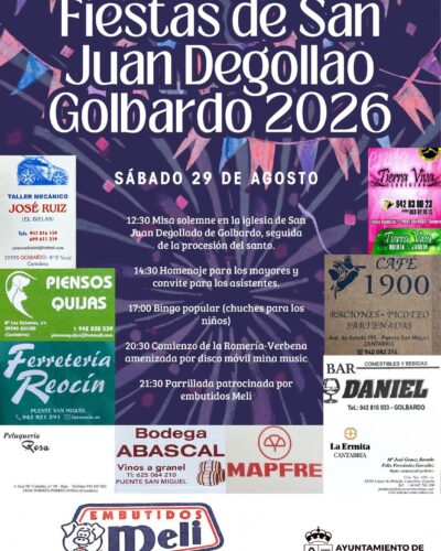 Fiestas de San Juan Degollao en Golbardo 2026
