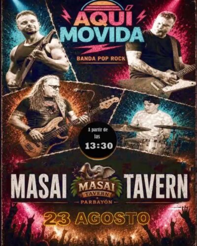 Concierto de AQUÍ MOVIDA en MASAI TAVERN PARBAYÓN