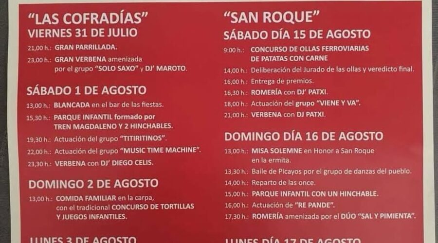 Fiestas de Caranceja 2026: San Roque y San Esteban en Caranceja