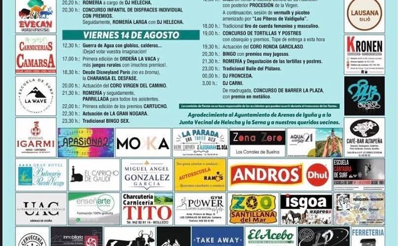 Fiestas de Helecha 2026 en Arenas de Iguña
