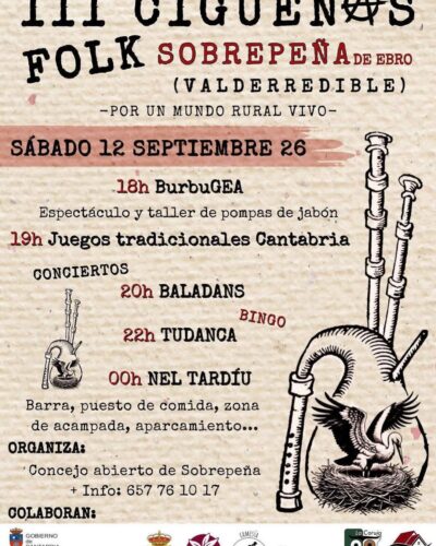 III Cigüeños Folk Sobrepeña de Ebro 2026 en Valderredible