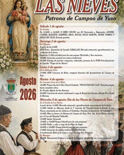 Fiestas Patronales de Las Nieves en Campoo de Yuso 2026