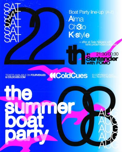 Boat Party + After Party en Santander, 22 de agosto 2026