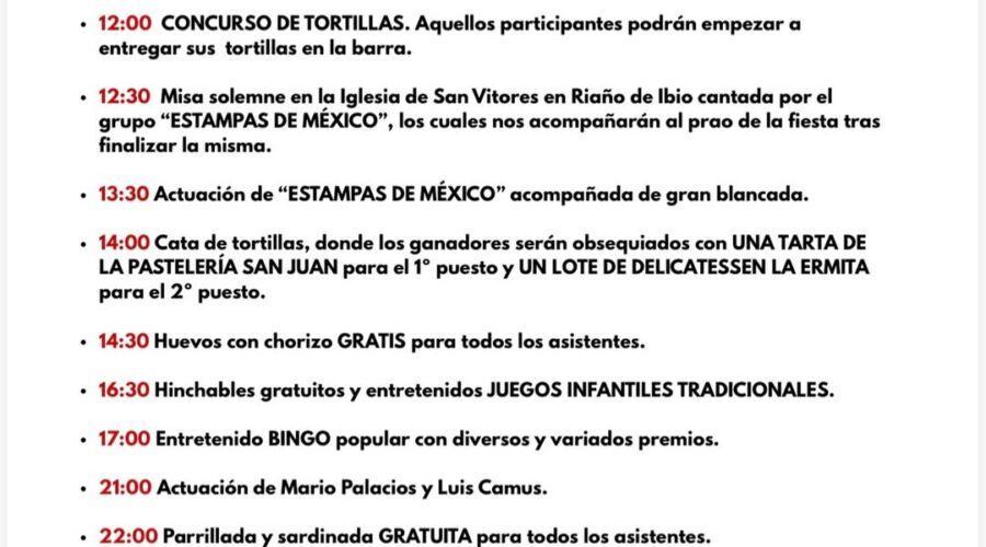 Fiestas de San Vitores en Riaño de Ibio, 2026