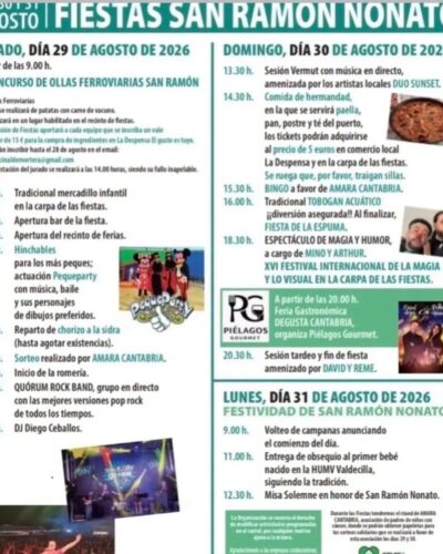 Fiestas San Ramón Nonato en Recinto de Fiestas Mortera 2026