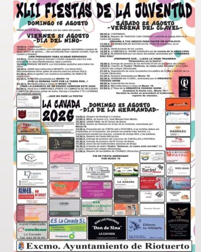 XLII Fiestas de la Juventud en La Cavada, Riotuerto 2026