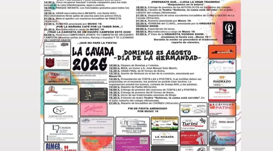 XLII Fiestas de la Juventud en La Cavada, Riotuerto 2026