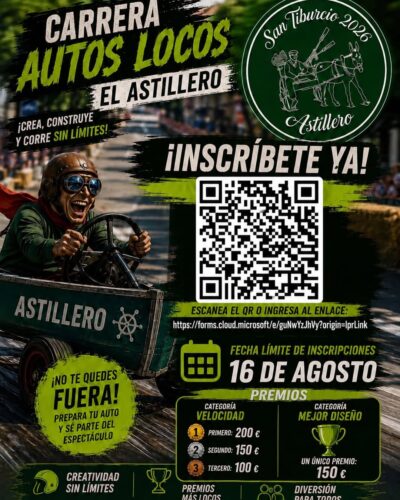 Carrera Autos Locos San Tiburcio 2026 en El Astillero