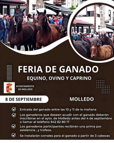 Feria de Ganado Equino, Ovino y Caprino en Molledo 2026