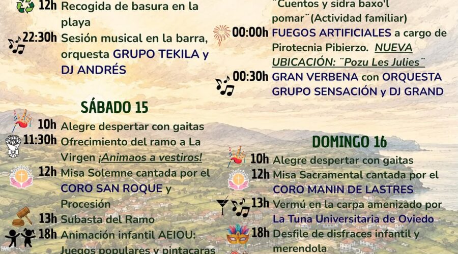 Fiestas de la Velilla 2026 en La Isla, Colunga