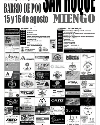 Fiestas de San Roque en Miengo, 15 y 16 de agosto 2026