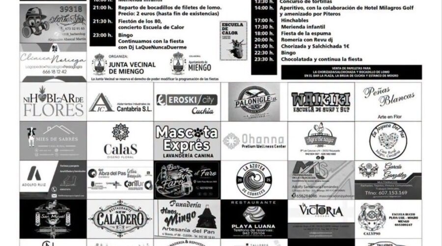 Fiestas de San Roque en Miengo, 15 y 16 de agosto 2026