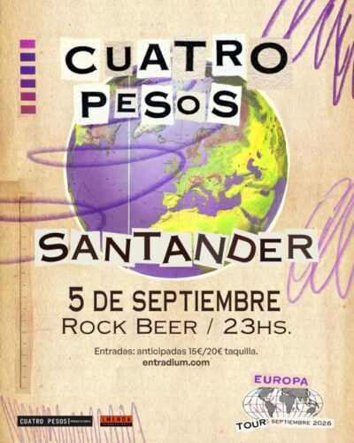 Cuatro Pesos de Propina en Rock Beer The New: Concierto 25 Aniversario