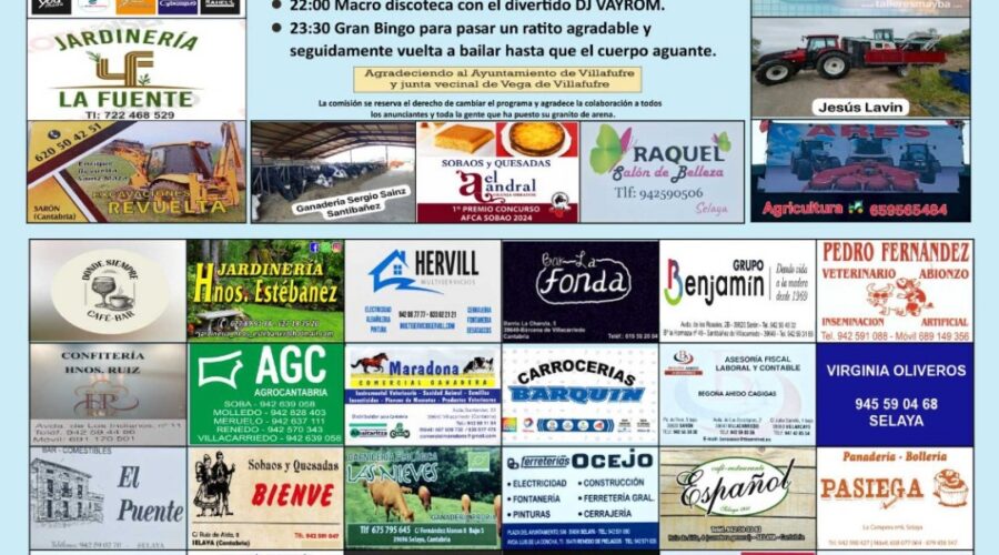 Fiestas de La Beata Beatriz 2026 en Bustillo de Villafufre: programa completo