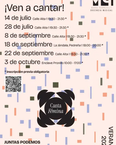 «Canta fémina»: encuentro de canto y armonías vocales