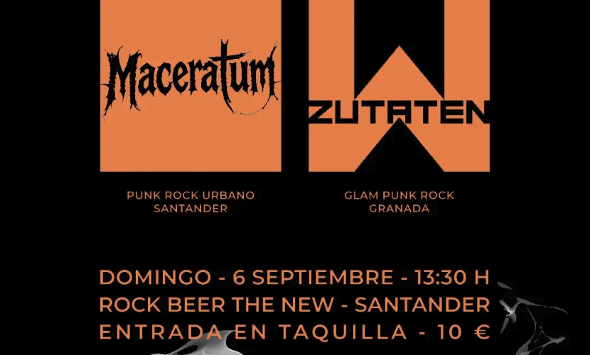 Concierto de Maceratum y Zutaten en Sala Rock Beer the New