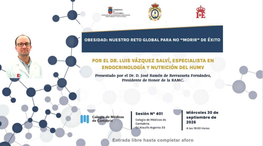 Conferencia sobre obesidad en Colegio de Médicos de Cantabria