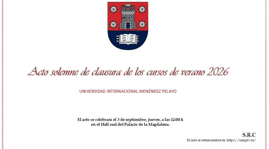 Clausura Cursos de Verano UIMP 2026 en Santander