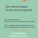 Taller de litografía en el Archivo Histórico de Cantabria