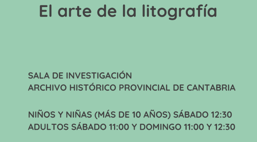 Taller de litografía en el Archivo Histórico de Cantabria