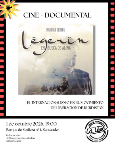 Proyección ‘Legerîn’ y coloquio en Librería CSA La Libre
