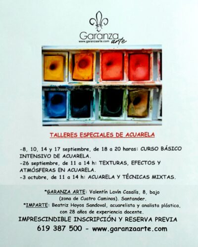 Taller de texturas y atmósferas en acuarela en Santander