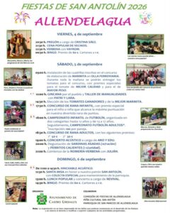 Fiestas de San Antolín 2026 en Allendelagua
