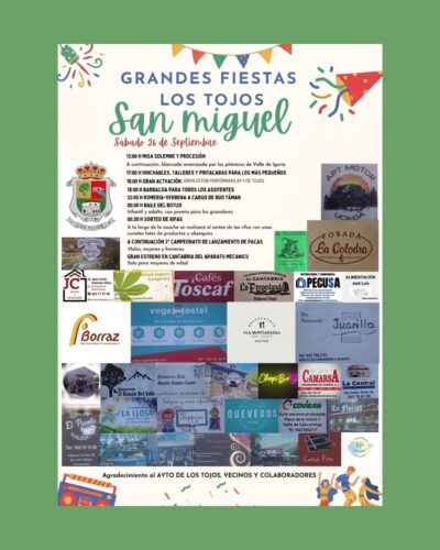 Fiestas de San Miguel en Los Tojos, Cantabria: programa 2026