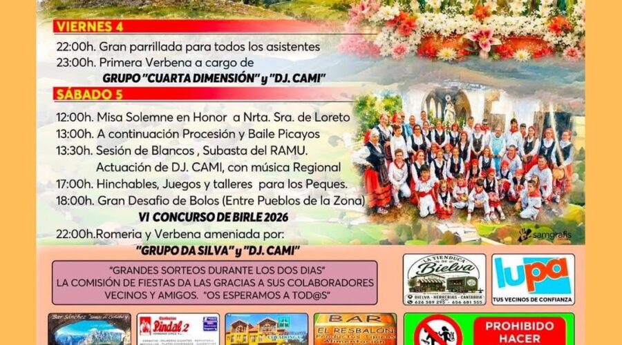 Fiestas Patronales Ntra. Sra. de Loreto en Casamaría, Herrerías