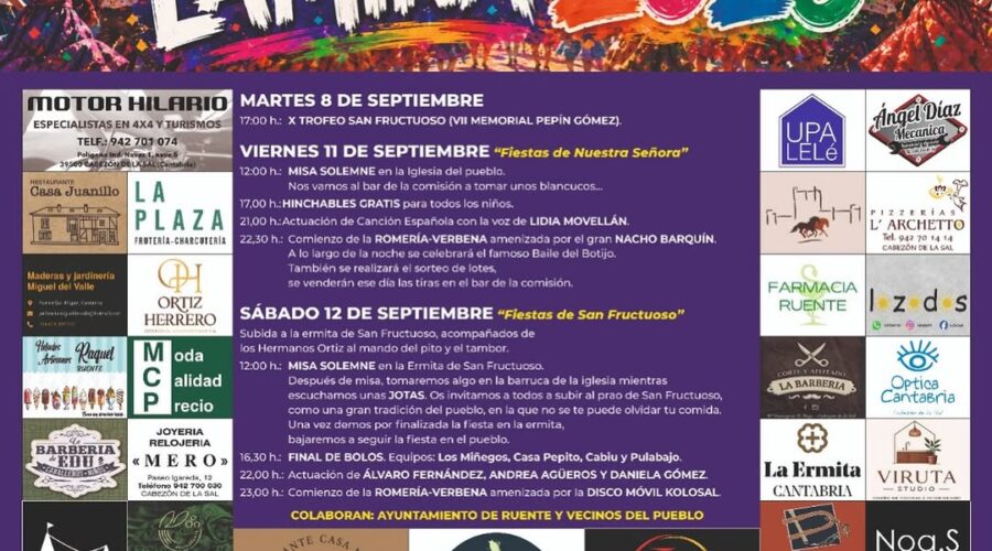 Fiestas de Nuestra Señora y San Fructuoso Lamiña 2026