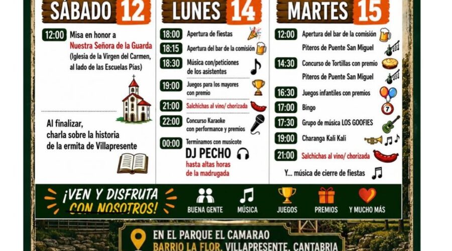 Monumentales Fiestas del Camarao en Parque El Camarao, Villapresente