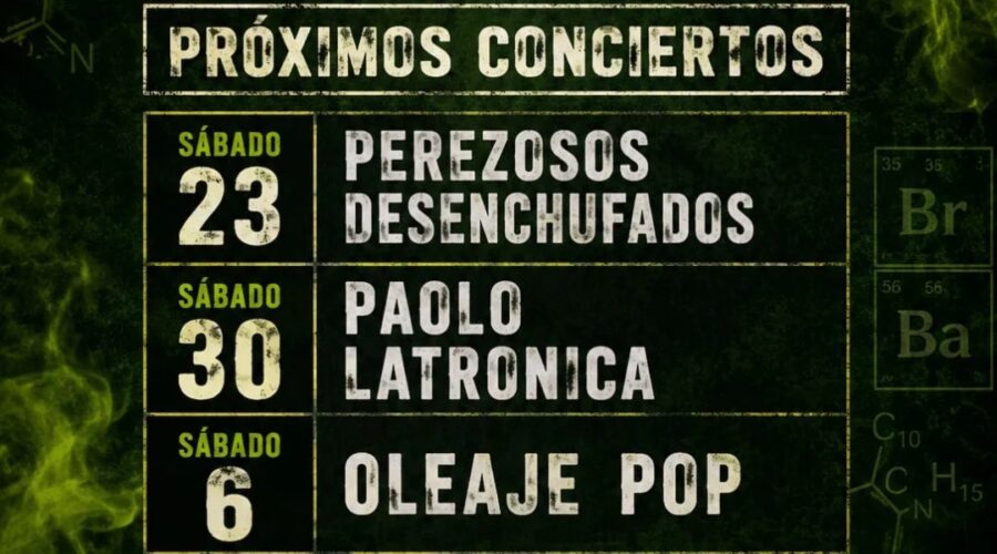 Conciertos en Pinkman Bar: Septiembre y Octubre 2026