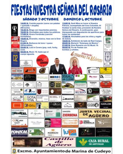 Fiestas de Nuestra Señora del Rosario de Agüero 2026
