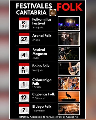 Calendario de Festivales Folk en Cantabria 2026