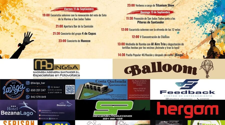 Fiestas San Judas Tadeo 2026 en Soto de la Marina, Cantabria